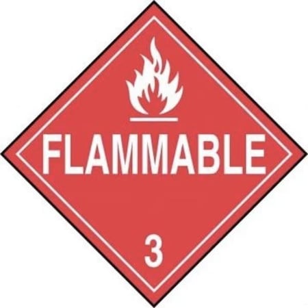 Accuform DOT PLACARD HAZARD CLASS 3  MPL301MG50 MPL301MG50